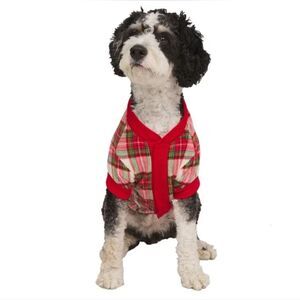 Eddie Bauer Holiday Pet PJ Pajama Red Plaid Size S (11" Back Length)